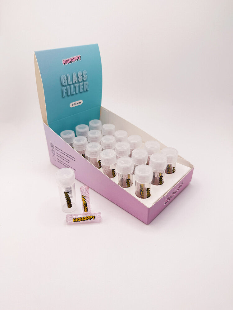 Glasfilter Gewirbelt 7x30mm Pink 18er Gebinde