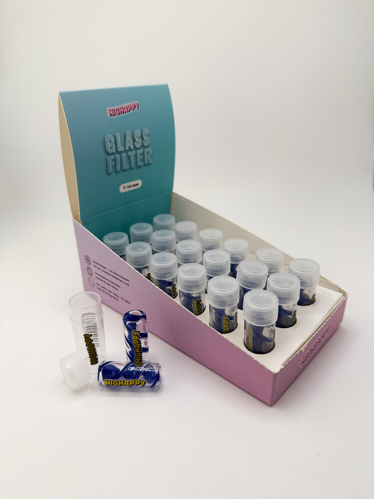 Glasfilter Gewirbelt 12x30mm Blau 18er Gebinde