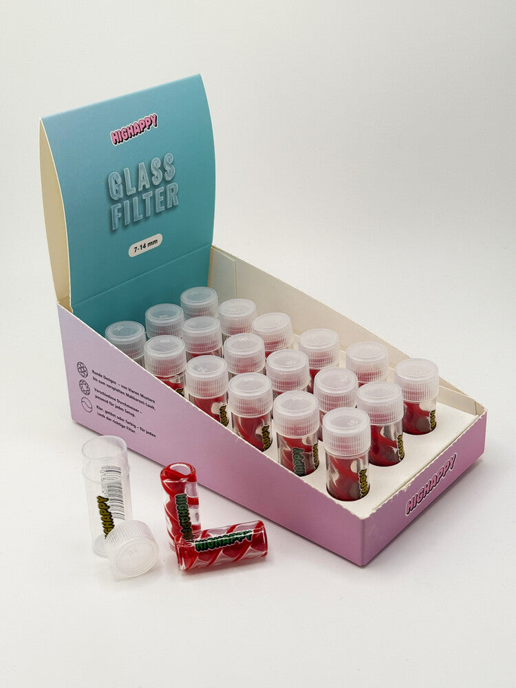 Glasfilter Gewirbelt 12x30mm Rot 18er Gebinde