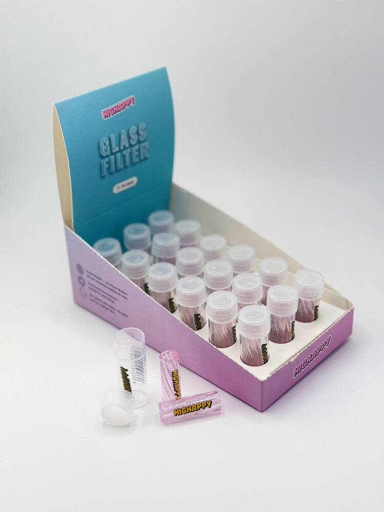 Glasfilter Gewirbelt 10x30mm Pink 18er Gebinde