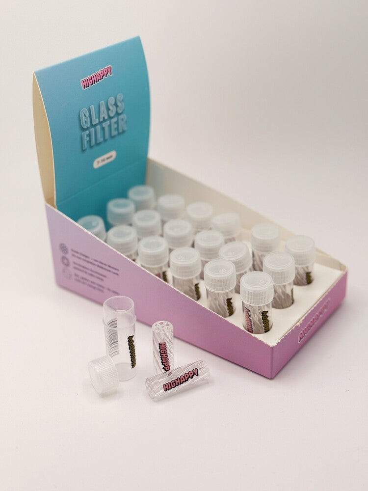 Glasfilter Gewirbelt 10x30mm Transparent 18er Gebinde