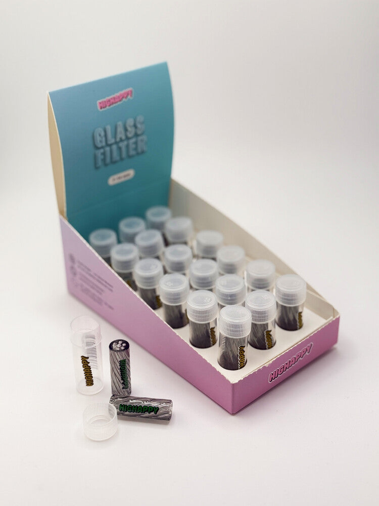 Glasfilter Gewirbelt 10x30mm Schwarz18er Gebinde