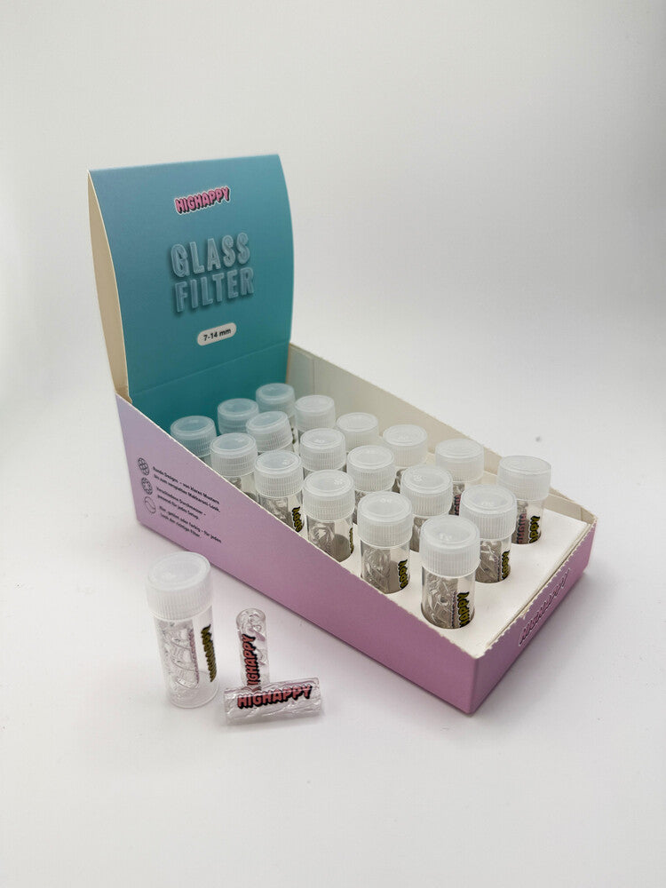 Glasfilter Gewirbelt 8x25mm Transparent 2Kanal 18er Gebinde