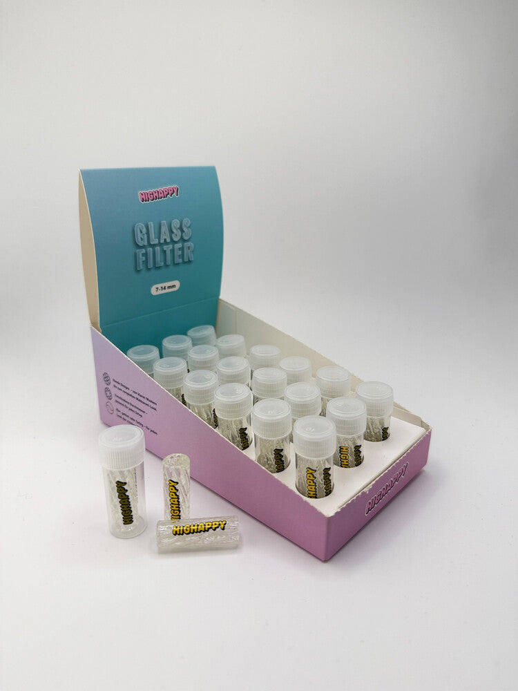 Glasfilter Gewirbelt 10x30mm Glow in The Dark 18er Gebinde