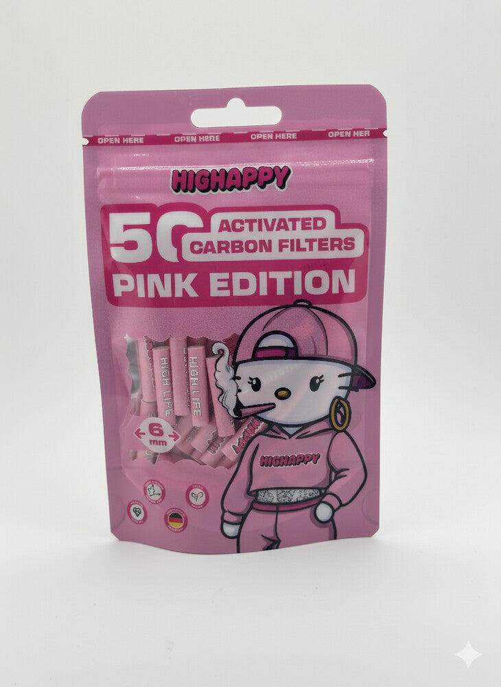 Activated Carbon Filters 50stk Pink Edition 10er Gebinde