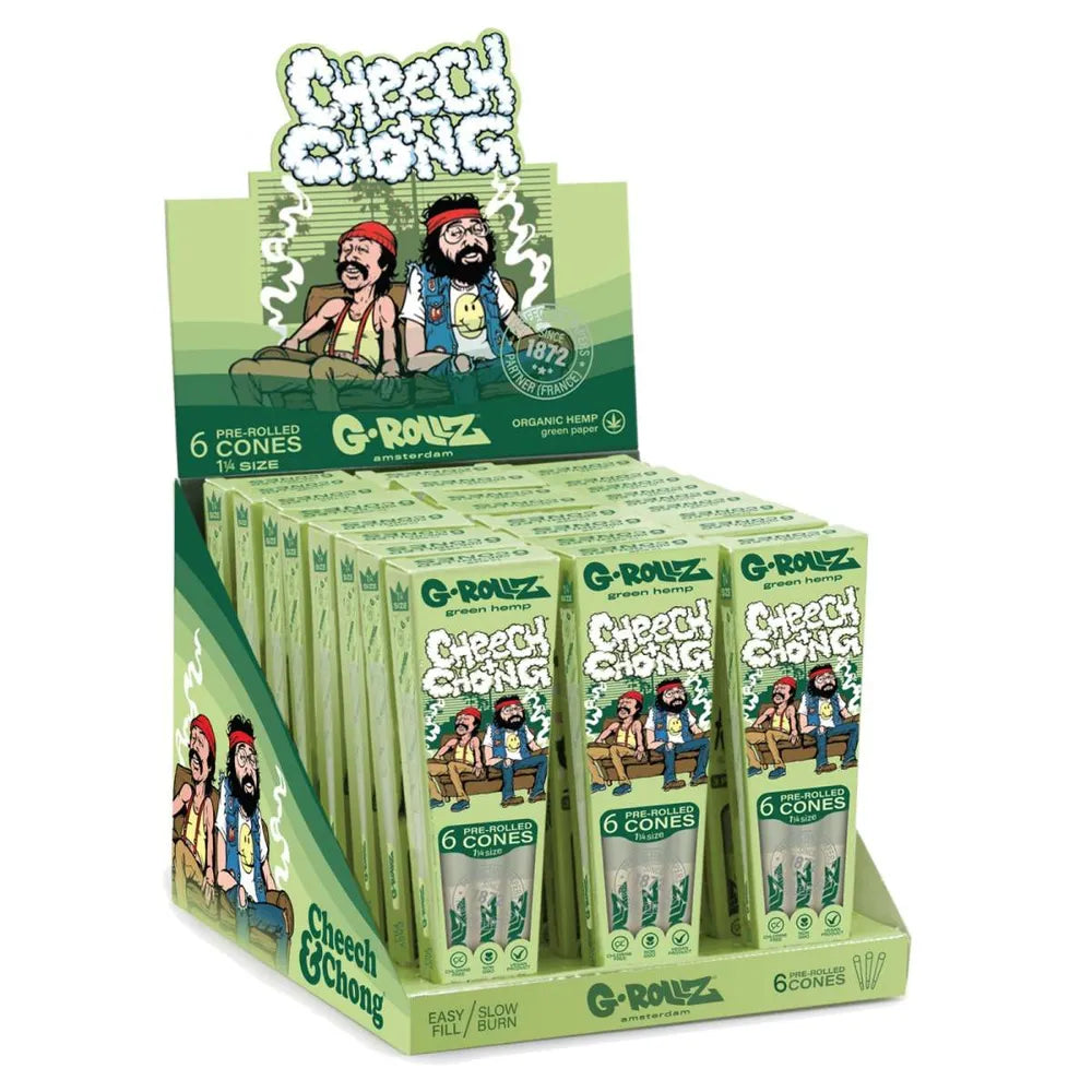 6 Pre-rolled 1 1/4 Cones Cheech & Chong