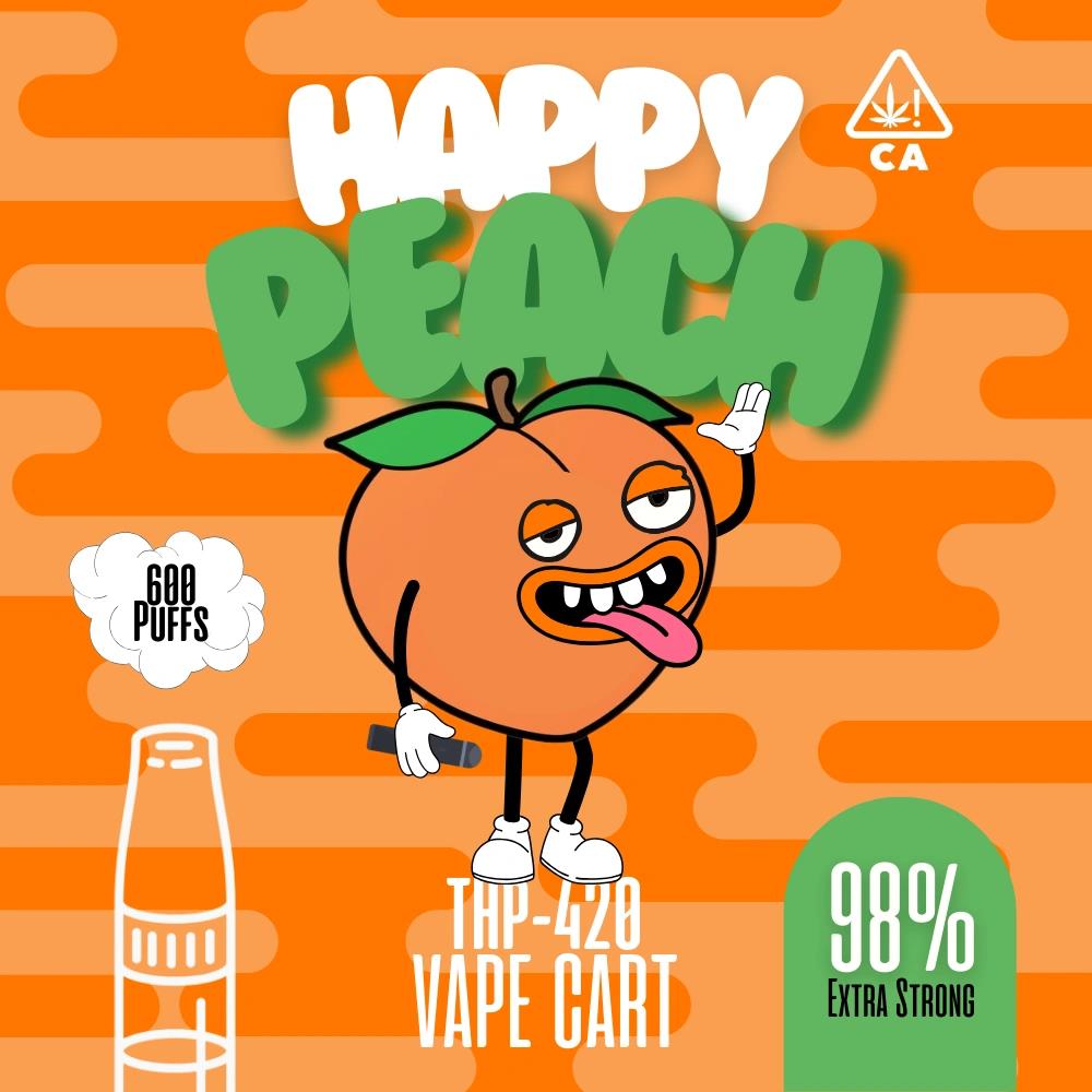 Happy Peach THP420 Vape Carts   5er Gebinde