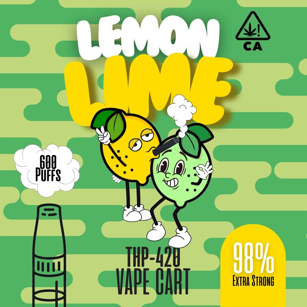 Lemon Lime THP420 Vape Carts  5er Gebinde