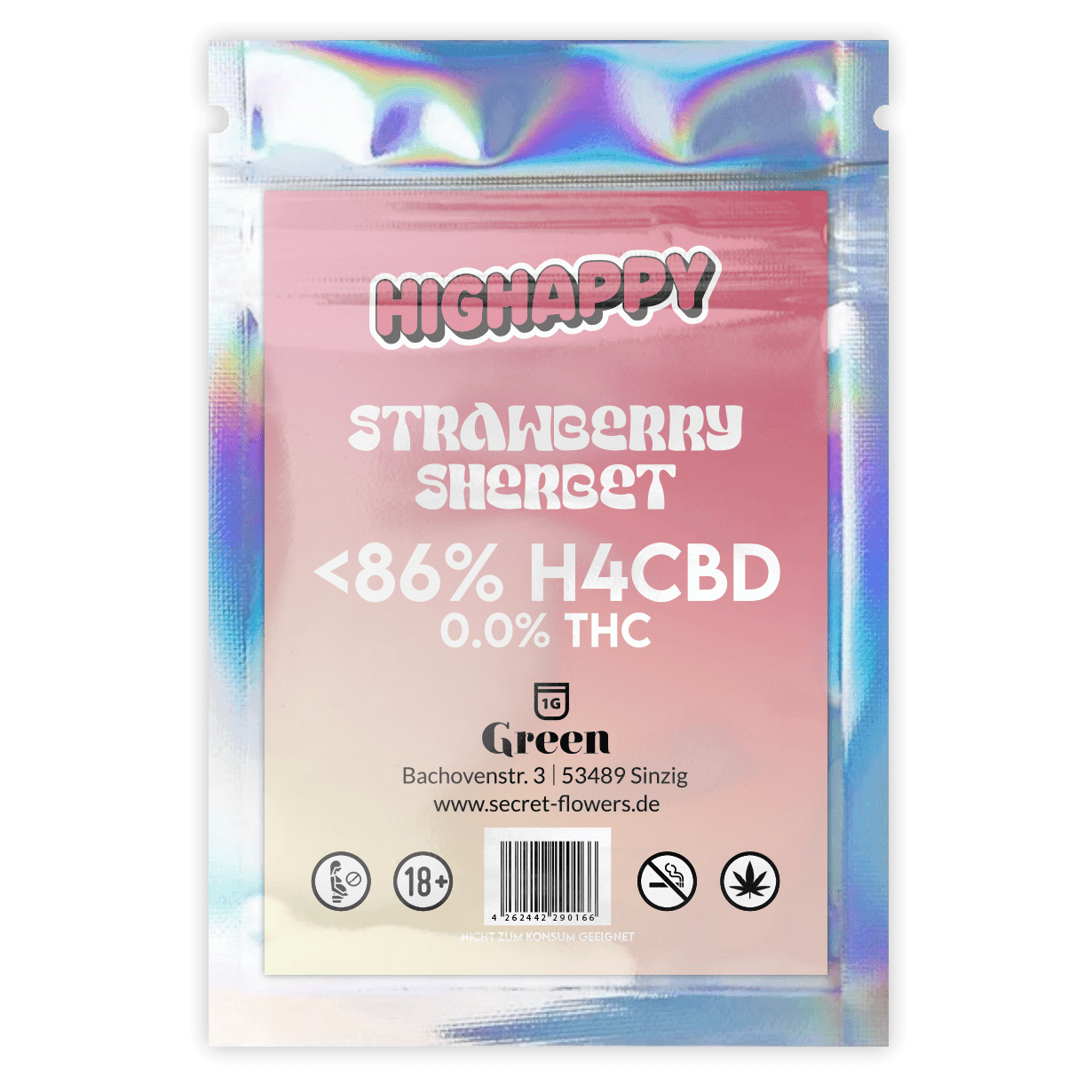 Strawberry Sherbet H4CBD Blüten 1g  10er Gebinde