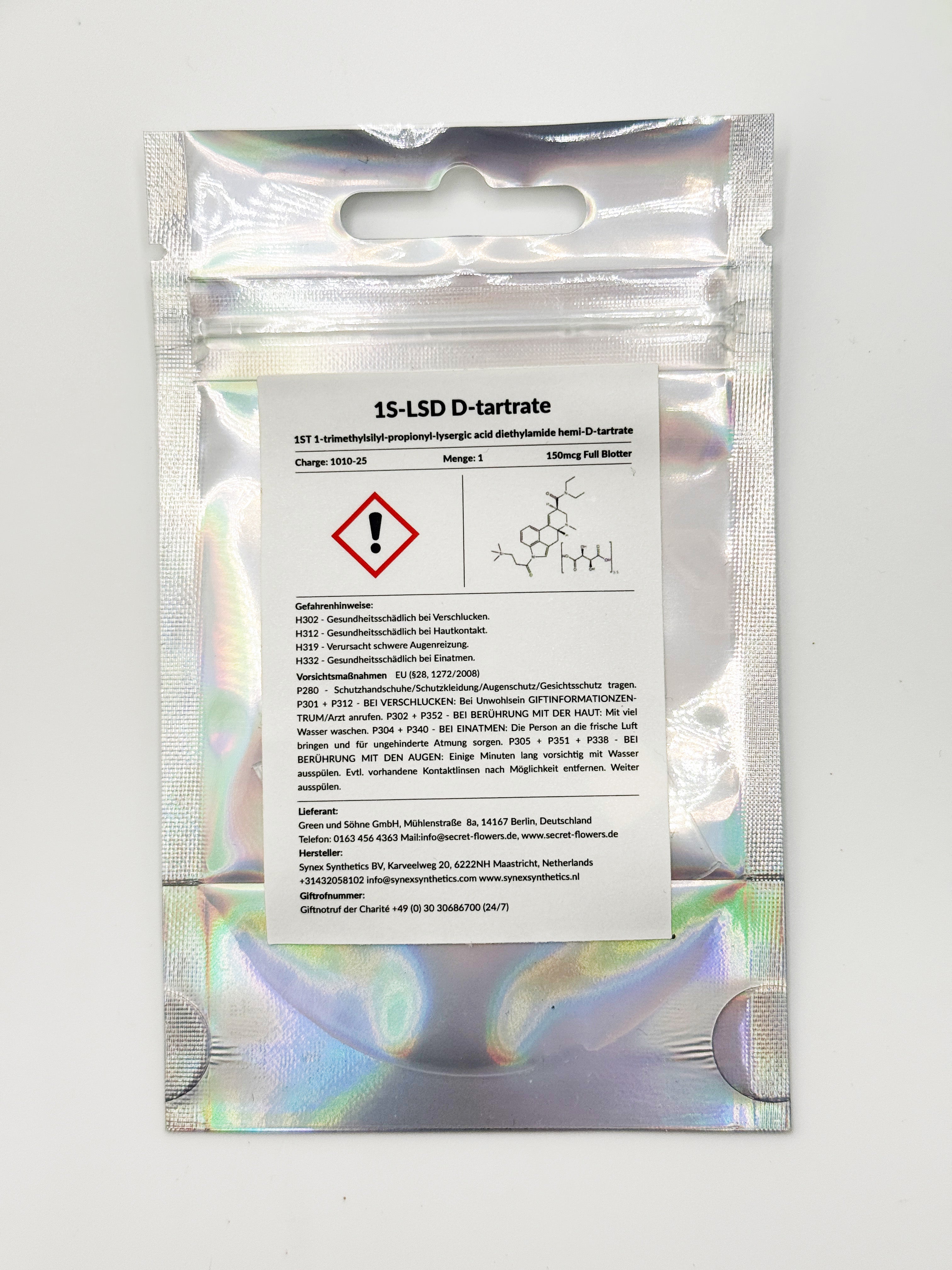 1S-LSD 150mcg Blotter 10er Gebinde