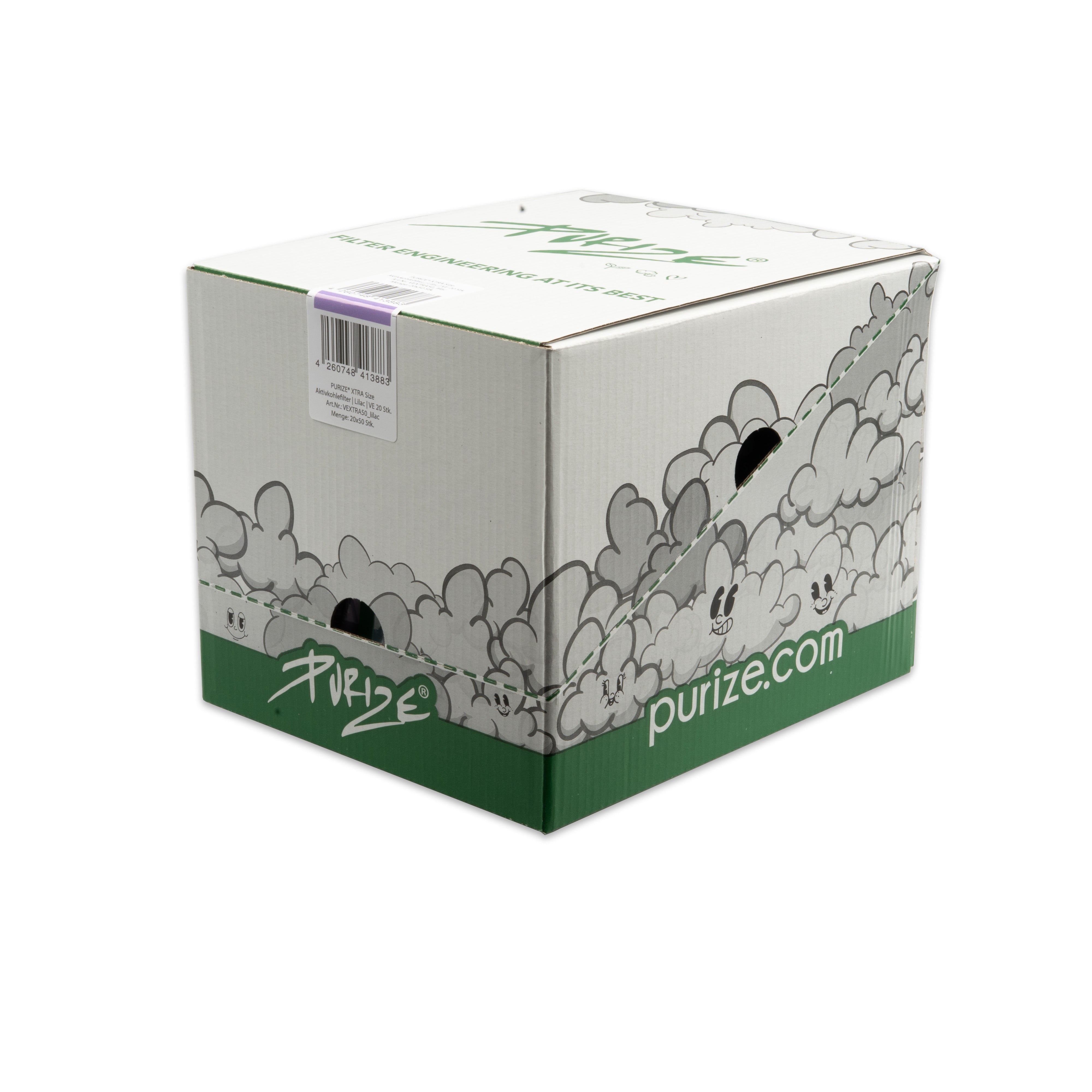 Aktivkohlefilter Lilac Xtra Slim Size 6mm - 50er Pack 20er Gebinde