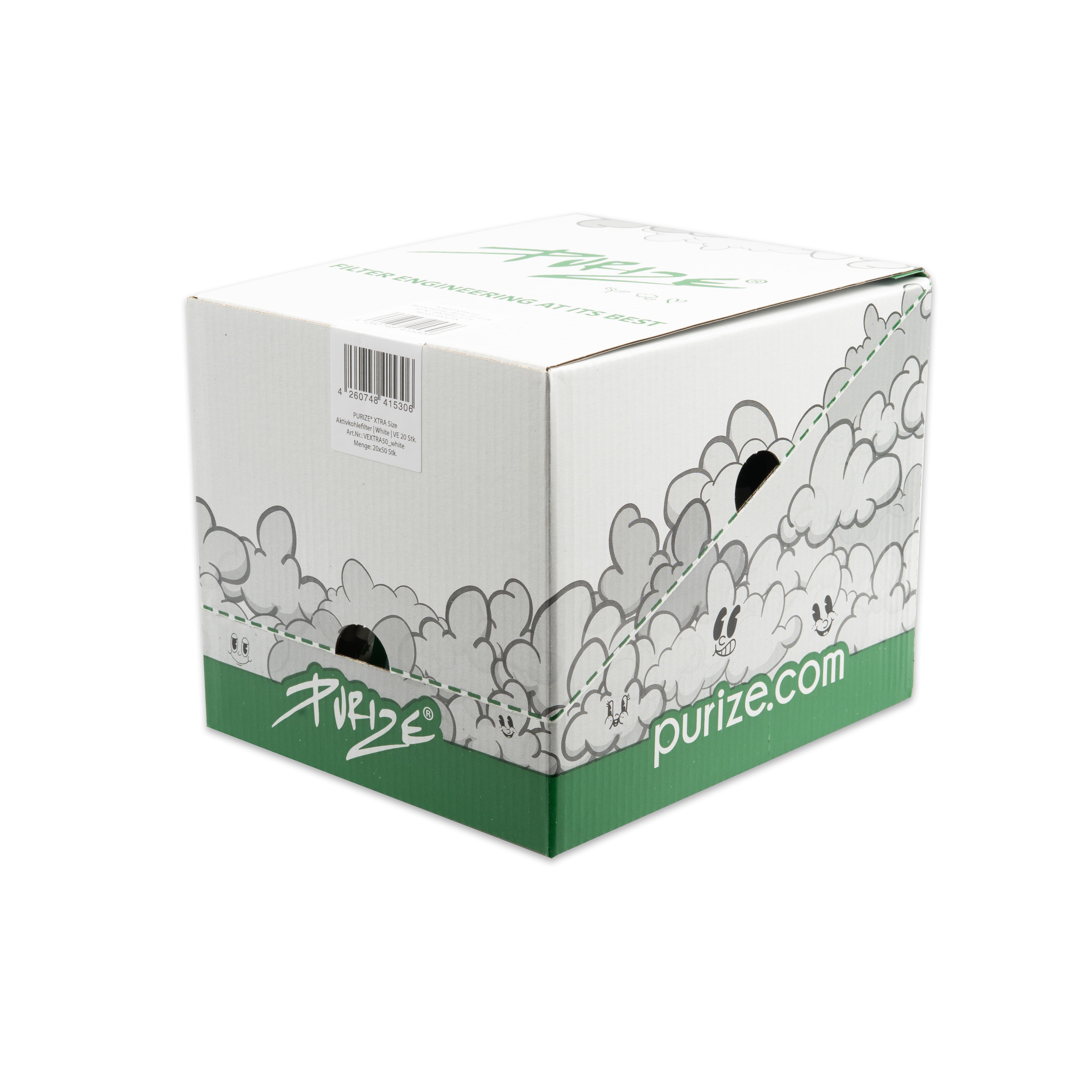 Aktivkohlefilter White Xtra Slim Size 6mm - 50er Pack 20er Gebinde