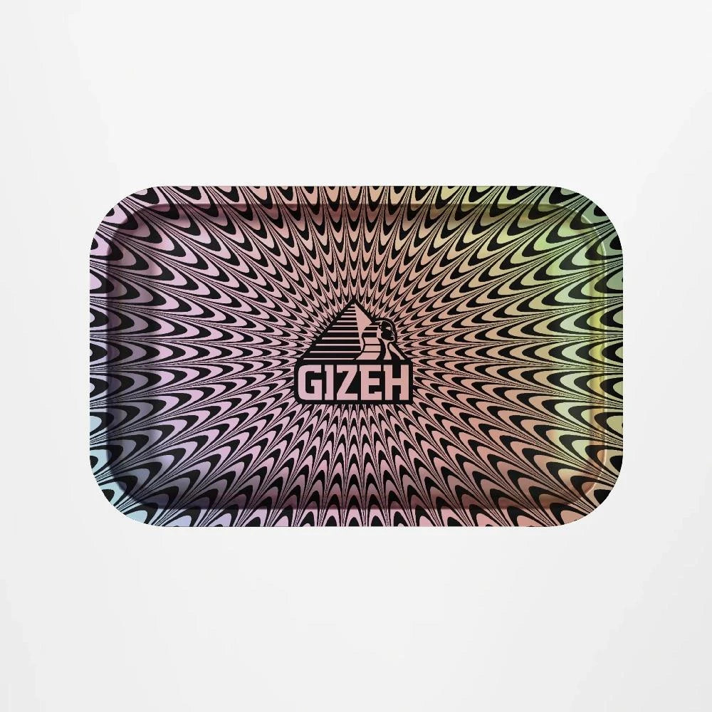 GIZEH Trippy Rolling Tray Red/White M