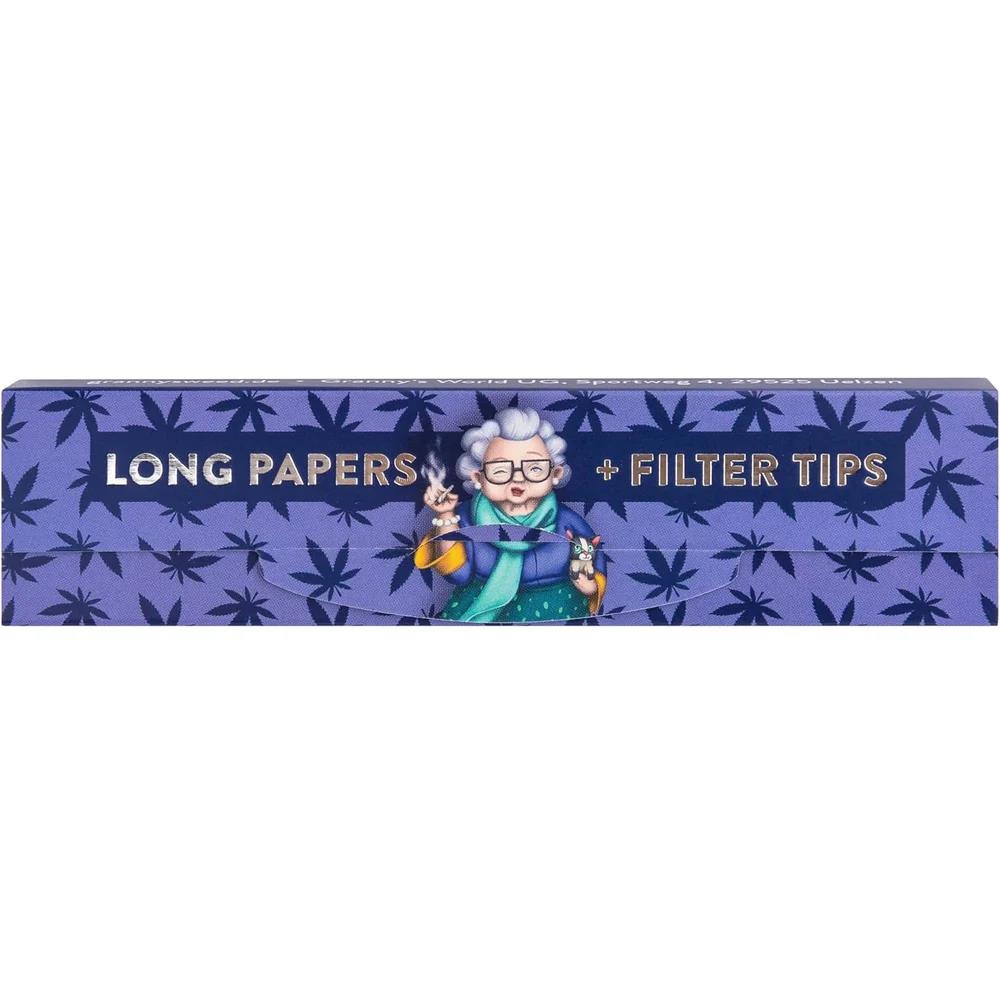 King Size Slim Long Papers mit  Tips Unbleached  24er Gebinde