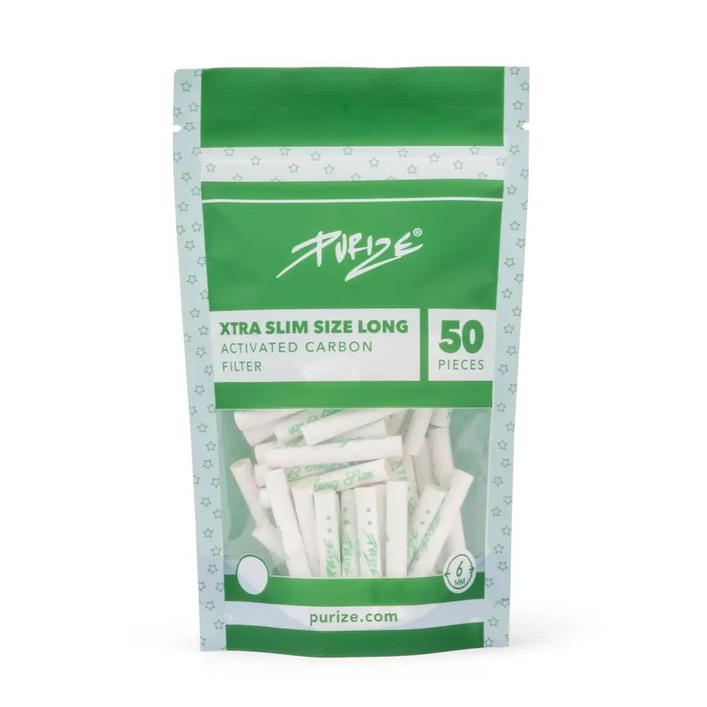 Aktivkohlefilter White Xtra Slim Size Long 6mm - 50er Pack 10er Gebinde