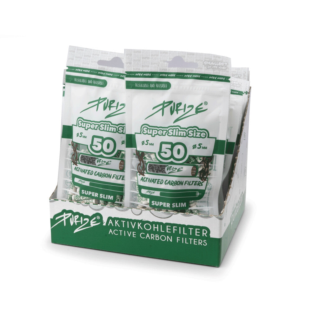Aktivkohlefilter White Super Slim Size 5mm - 50er Pack 20er Gebinde