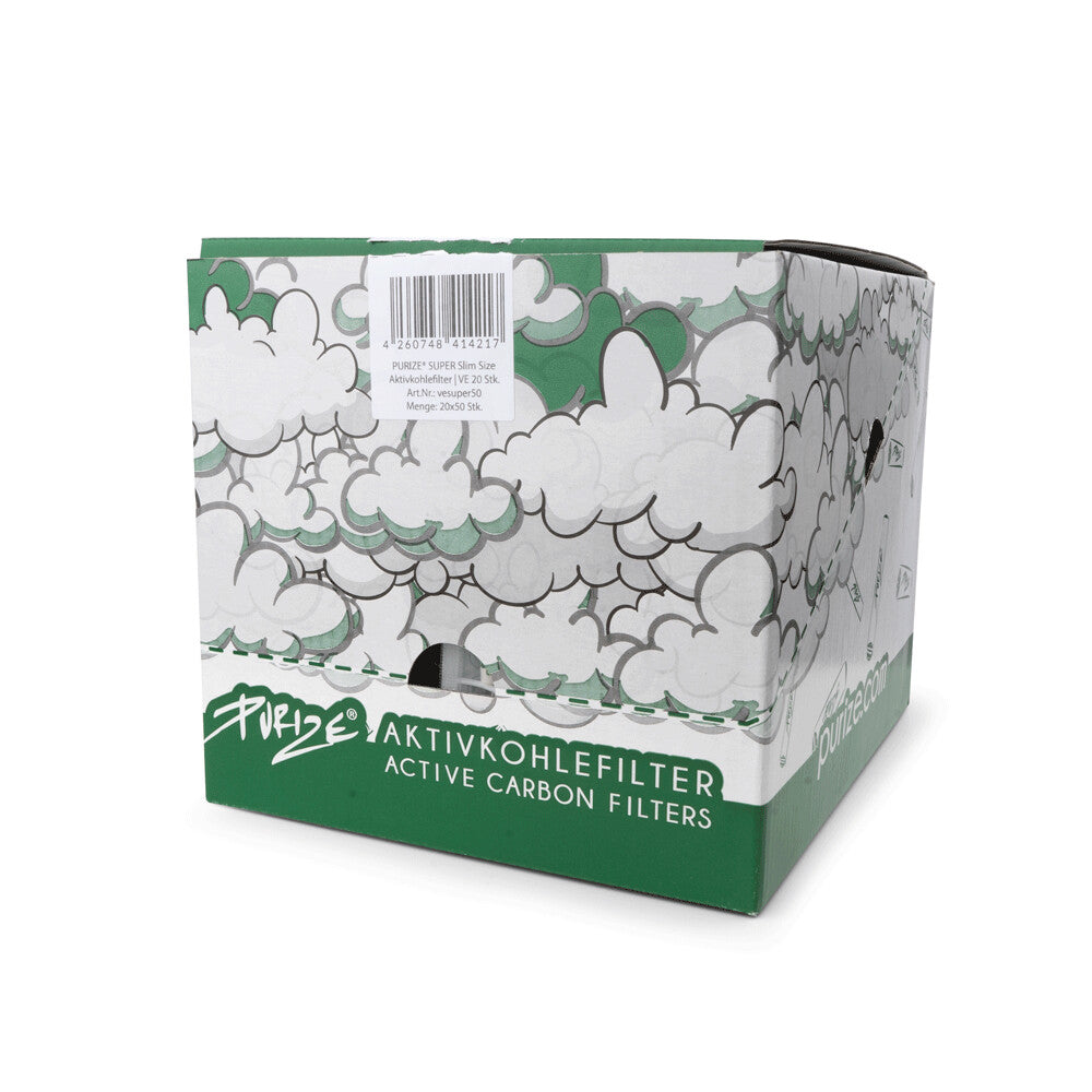 Aktivkohlefilter White Super Slim Size 5mm - 50er Pack 20er Gebinde