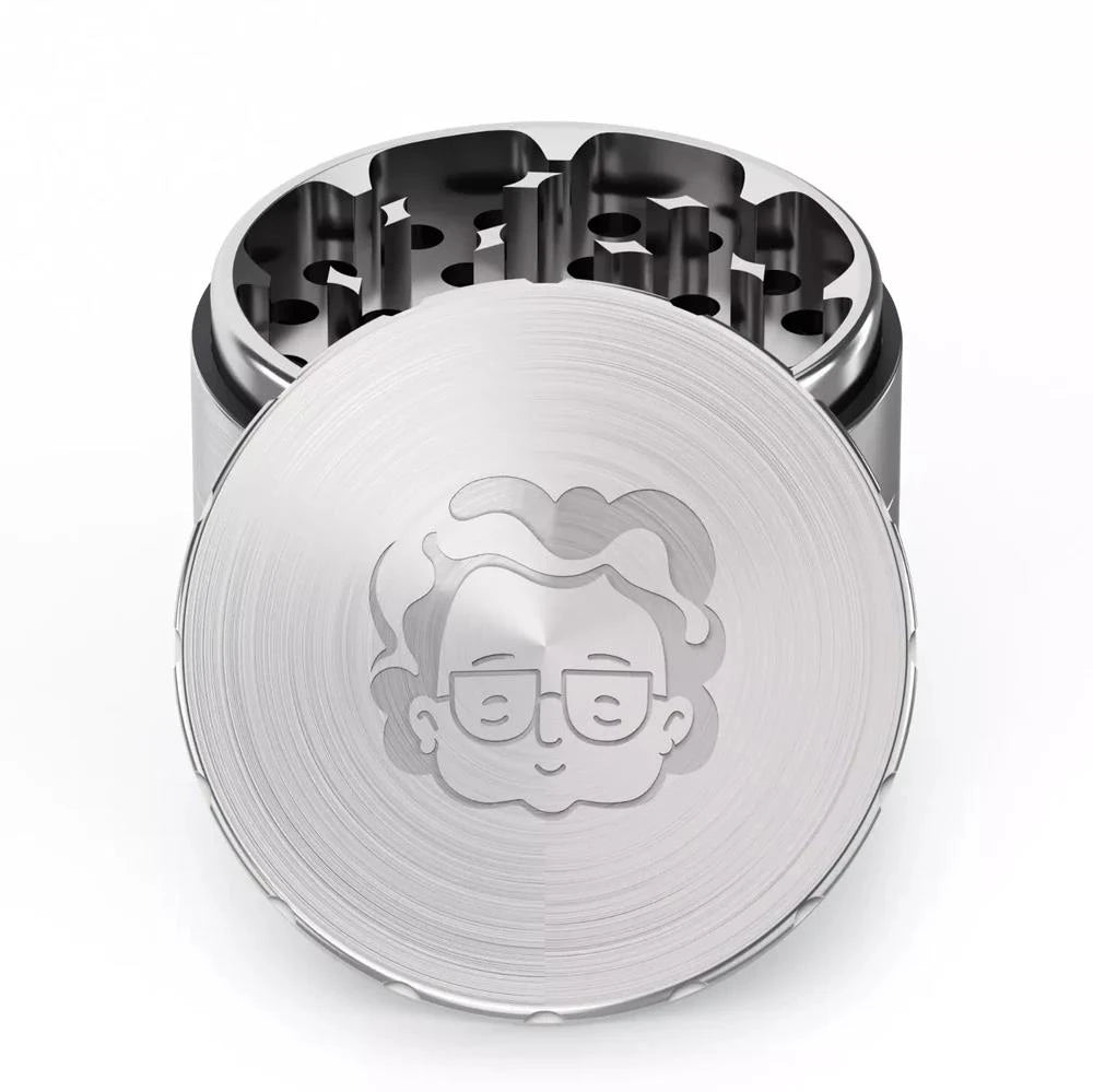 Edelstahl Grinder 4-tlg mit Pollensieb – 63mm Präzision