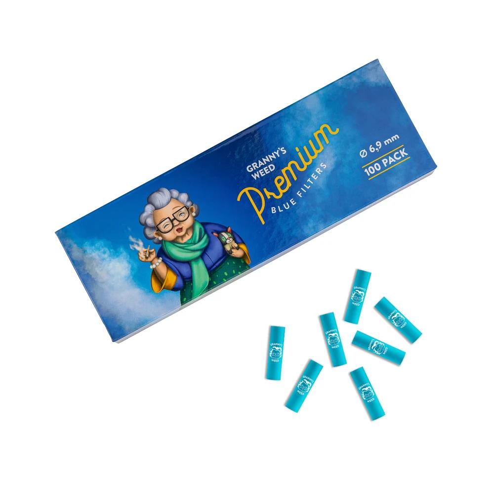 Premium Blue Aktivkohlefilter 100 Pack - 6,9mm  5er Gebinde