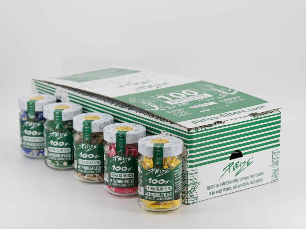 Aktivkohlefilter 6mm 100Stk im Upcycling Glas 10er Gebinde