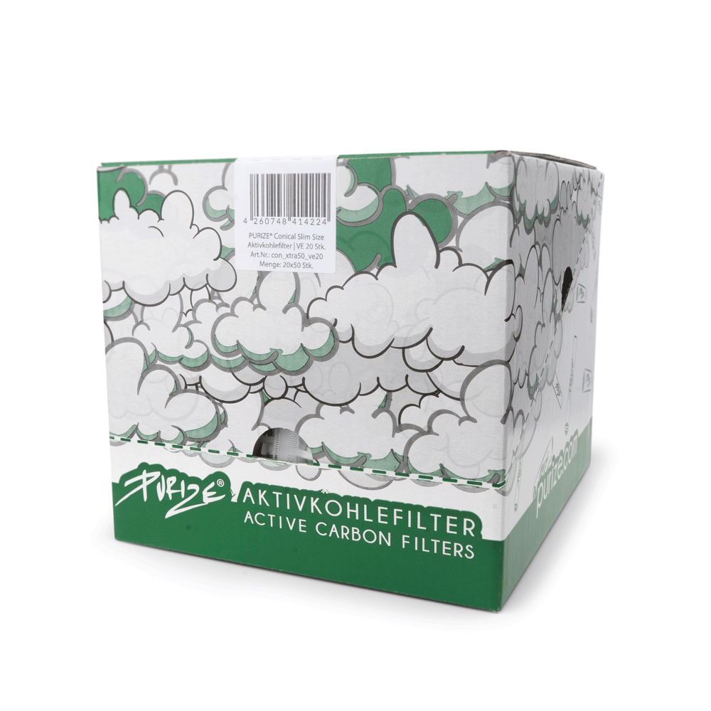 Aktivkohlefilter White Conical Xtra Slim Size 5-6mm - 50er Pack 20er Gebinde