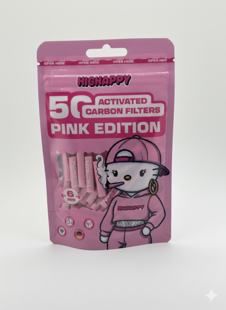 Activated Carbon Filters 50stk Pink Edition 10er Gebinde