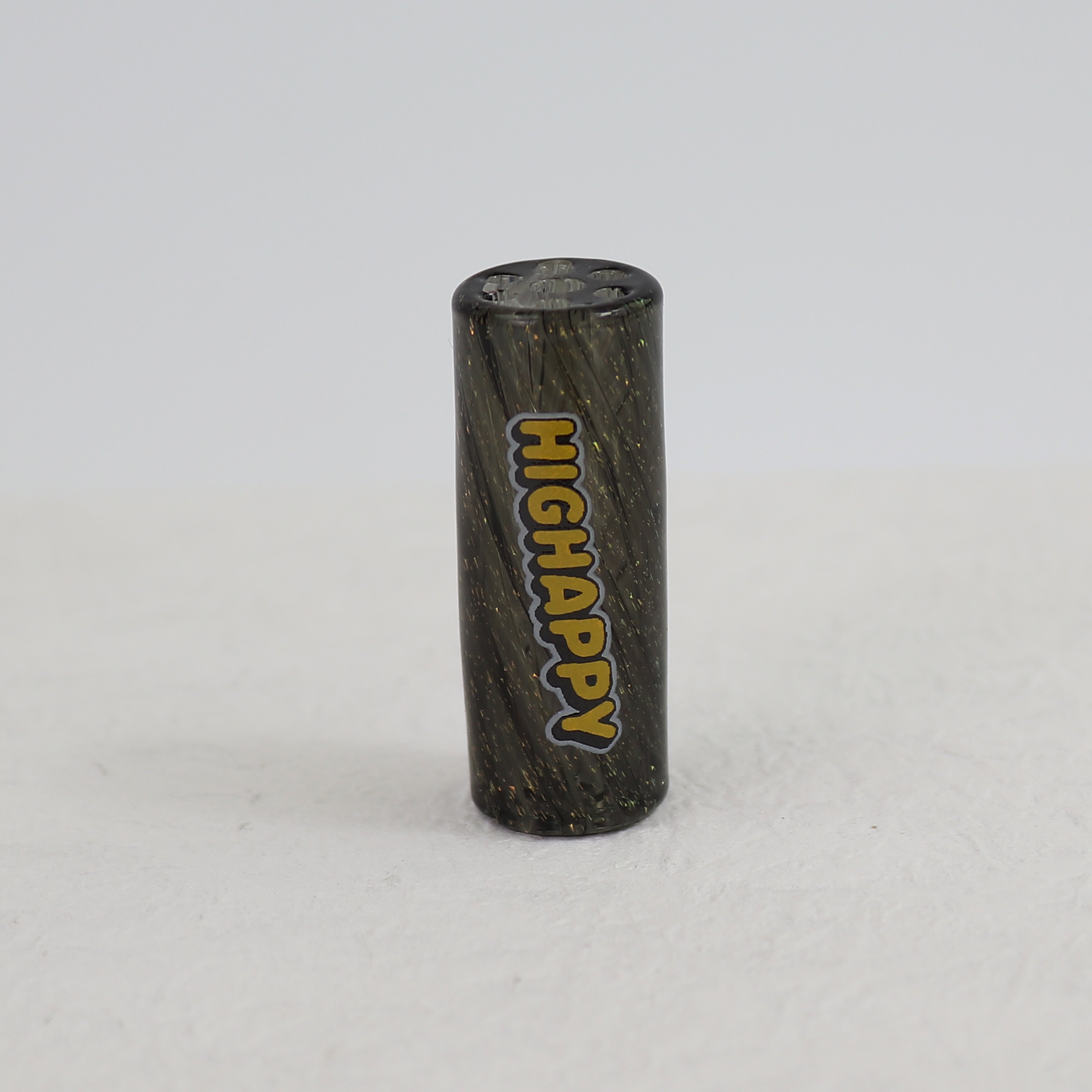 Glasfilter Gewirbelt 12x30mm Schwarz mit Glitzer 18er Gebinde