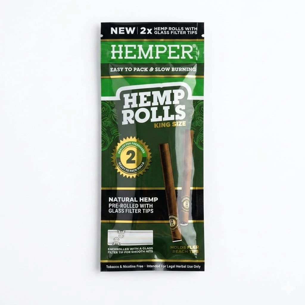 Pre-Rolled Hemp Rolls 2st with Glas Tips