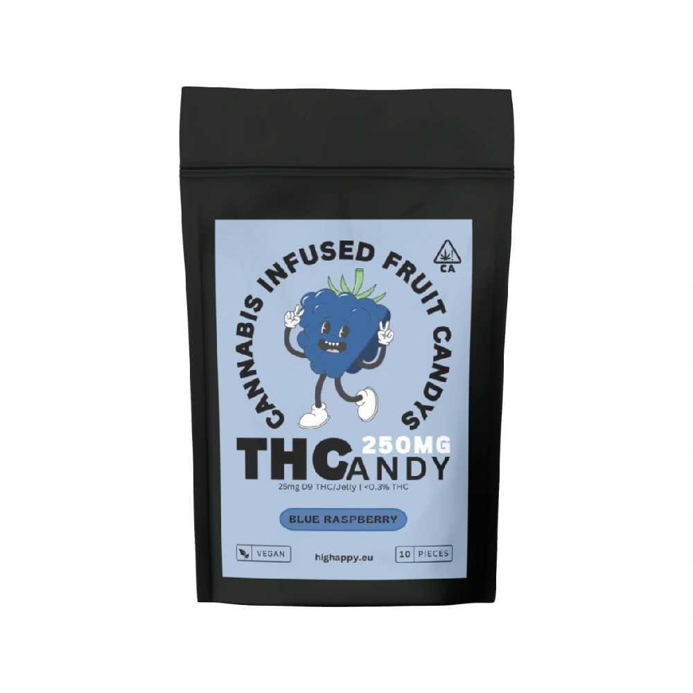 THCandy | Blue Raspberry 250mg | 5 Stück