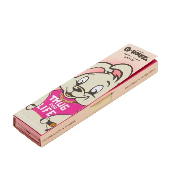 BG35G-DIS-2 G-Rollz  Banksy's Graffiti 'Thug For Life' Pink - 50 KS Slim Papers + Tips online kaufen.webp