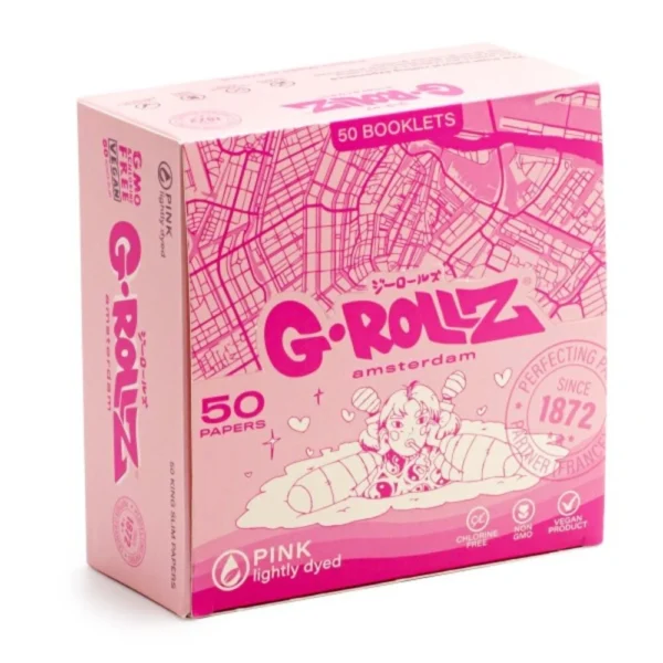 G-Rollz  Amsterdam Lightly Dyed Pink KS Slim Papers_2.webp